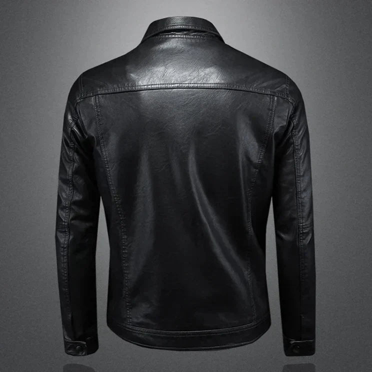 Men's moto-style jacket. Sleek design & durable construction for spring, fall, and casual urban wear.