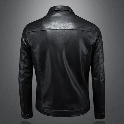 Men's moto-style jacket. Sleek design & durable construction for spring, fall, and casual urban wear.