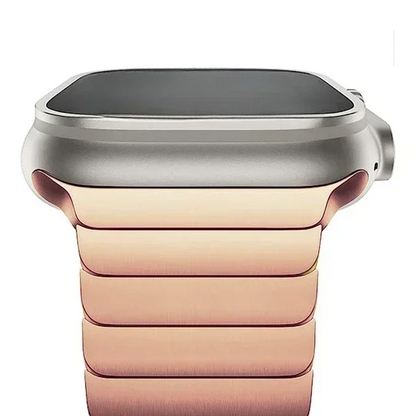 Durable men's stainless steel metal smartwatch band, a heavy-duty and long-lasting replacement strap.