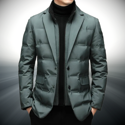 Men's sleek urban windproof jacket. Essential outerwear for fall, winter, and all weather-resistant occasions.