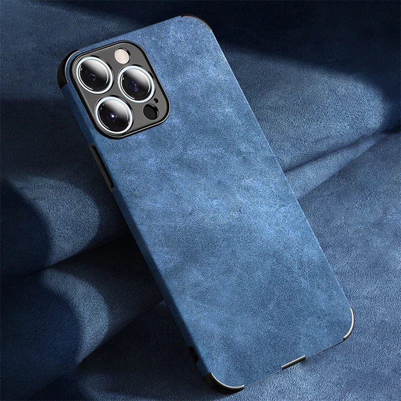 Slim & stylish black iPhone case offering shockproof protection for iPhone 13/12/11. Essential device cover accessory.