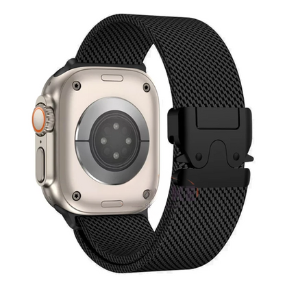 Premium stainless steel unisex Apple Watch band. Durable metal strap, perfect stylish accessory for your device.