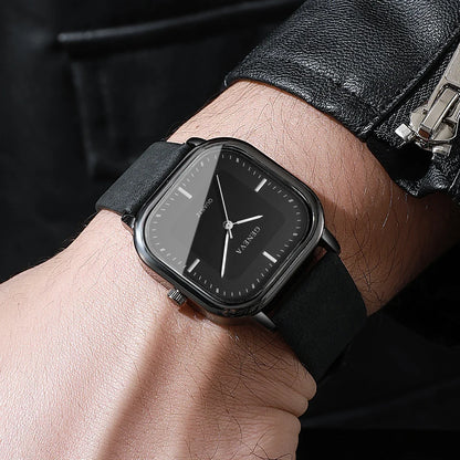 Elegant unisex square watch, a modern classic dress timepiece designed for sophisticated fashion.