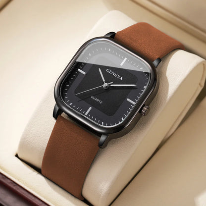 Classic yet modern square watch, a timeless unisex timepiece blending tradition with contemporary style.