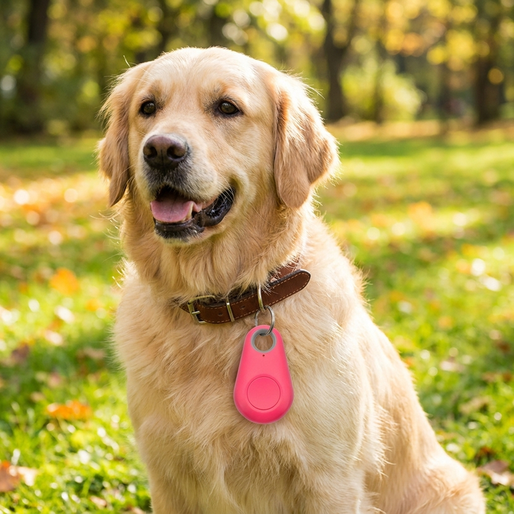 Sleek unisex pet GPS tracker tag for dogs and cats, ensuring real-time safety tracking and peace of mind.