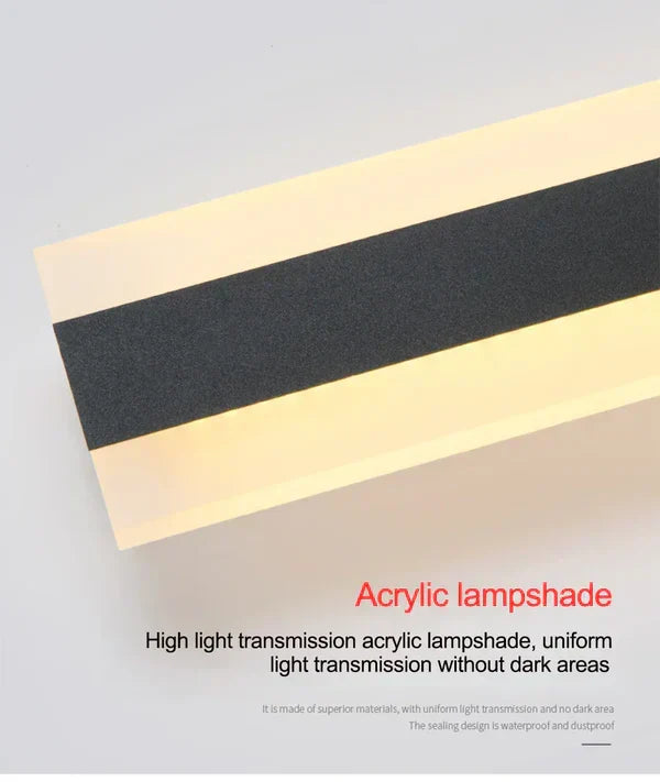 Elegant modern outdoor wall lamp with weather-resistant design, RainGuard Light, for patio and home exterior.