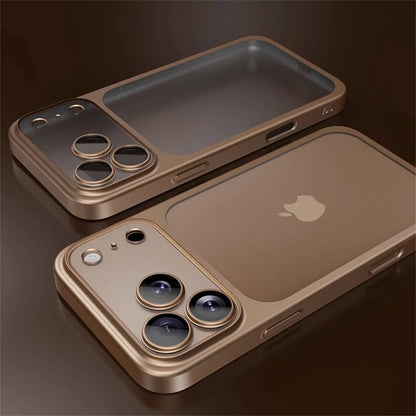 Aluminum iPhone case with anti-smudge coating, robust shockproof technology, and slim profile.