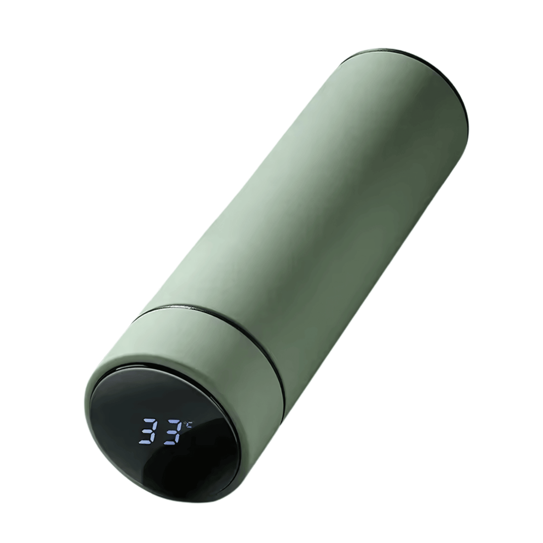 Smart digital temperature display thermos, 500ml stainless steel insulated bottle, hot & cold.