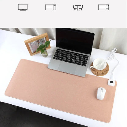 Premium smart heated mouse pad with easy adjustable temperature settings for optimal desk warming comfort.