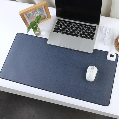 Heated mouse pad & desk warmer. Adjustable temperature control for a cozy, comfortable office experience.