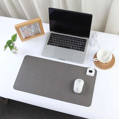 Home office heated mouse pad. Smart temperature control provides warmth & comfort for long work sessions.