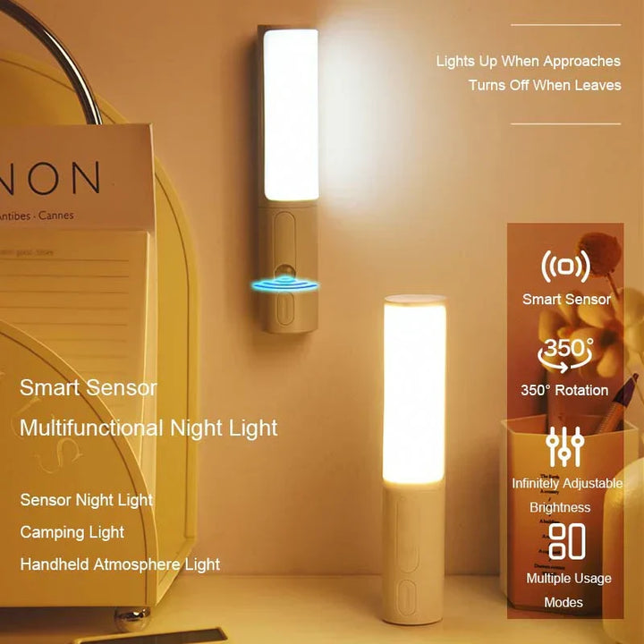 Modern LED night light for home. Motion sensor for automatic illumination.