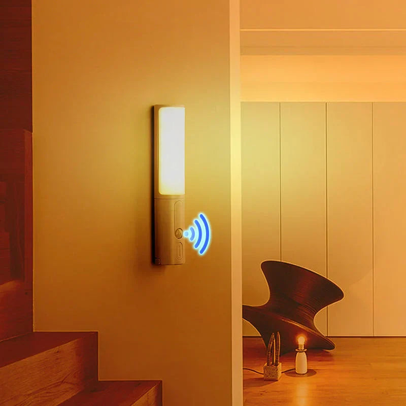 Wireless smart LED night light for home decor. Motion sensing convenience.