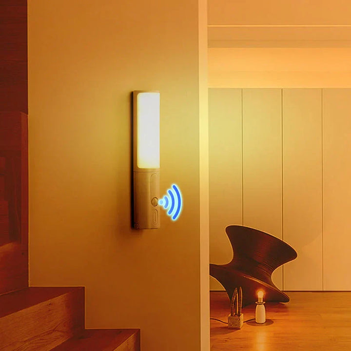 Wireless smart LED night light for home decor. Motion sensing convenience.
