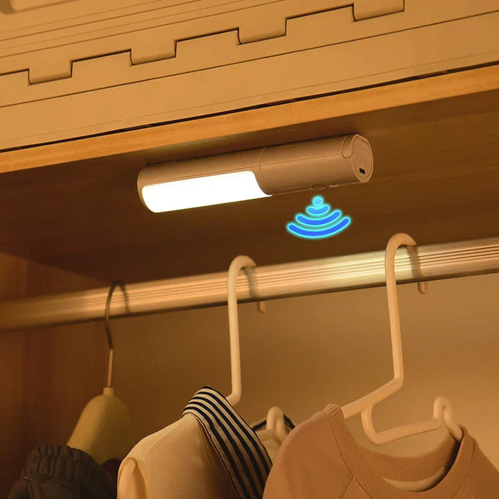 Lumos rechargeable motion sensor LED night light. Easy to install in hallways.