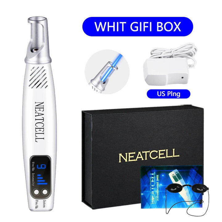 Advanced Smart Laser Pen, a home beauty device for effective tattoo, dark spot, and freckle removal.