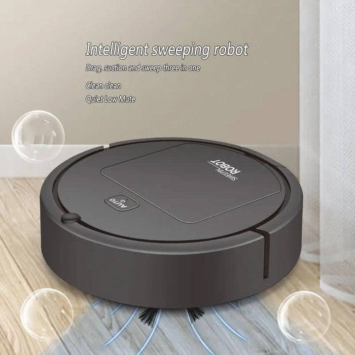 High-tech robot vacuum for automated deep cleaning, removing pet hair & improving air quality quietly.