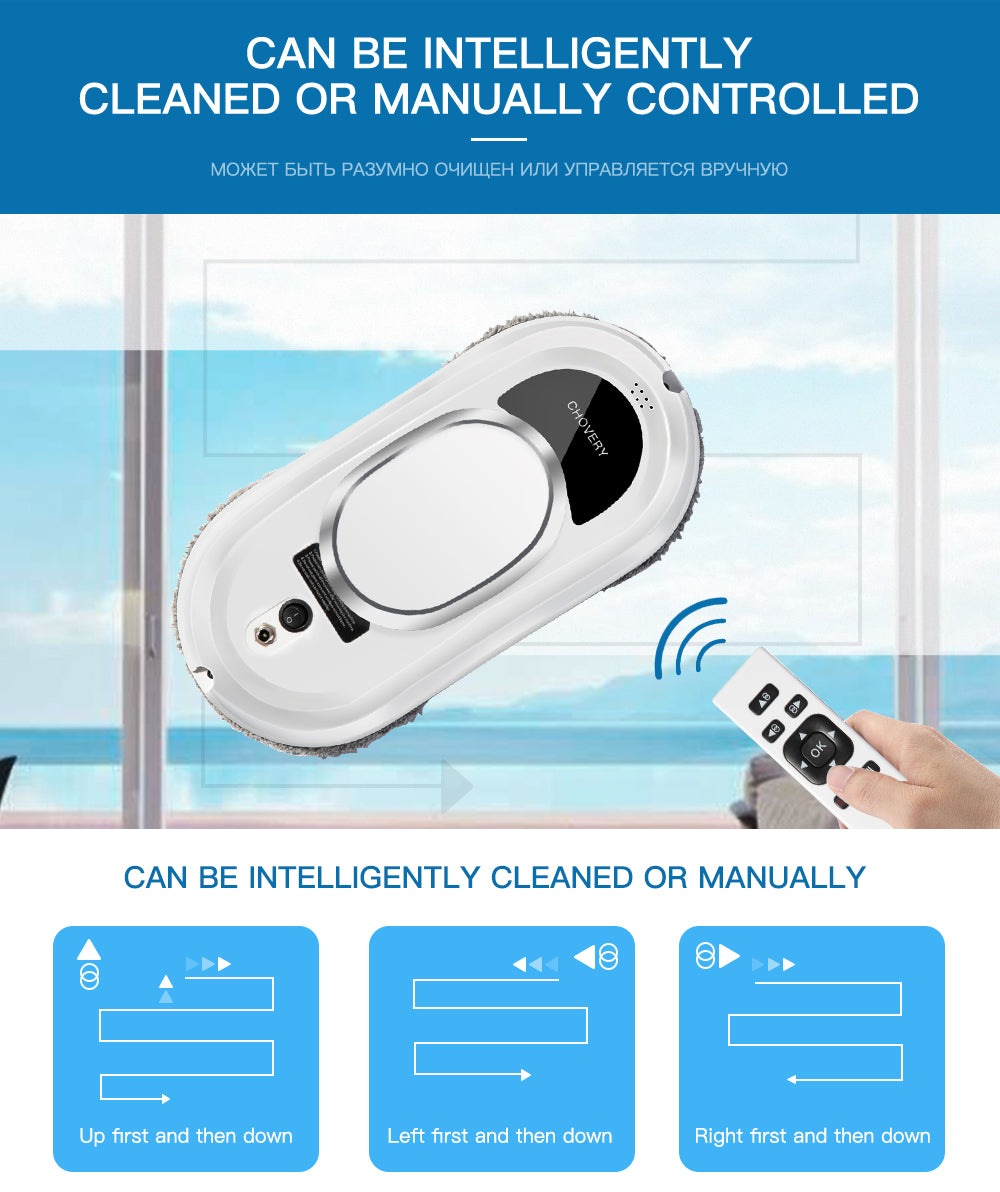 Automatic window cleaning robot for homes & offices, ensuring crystal clear windows with smart technology.