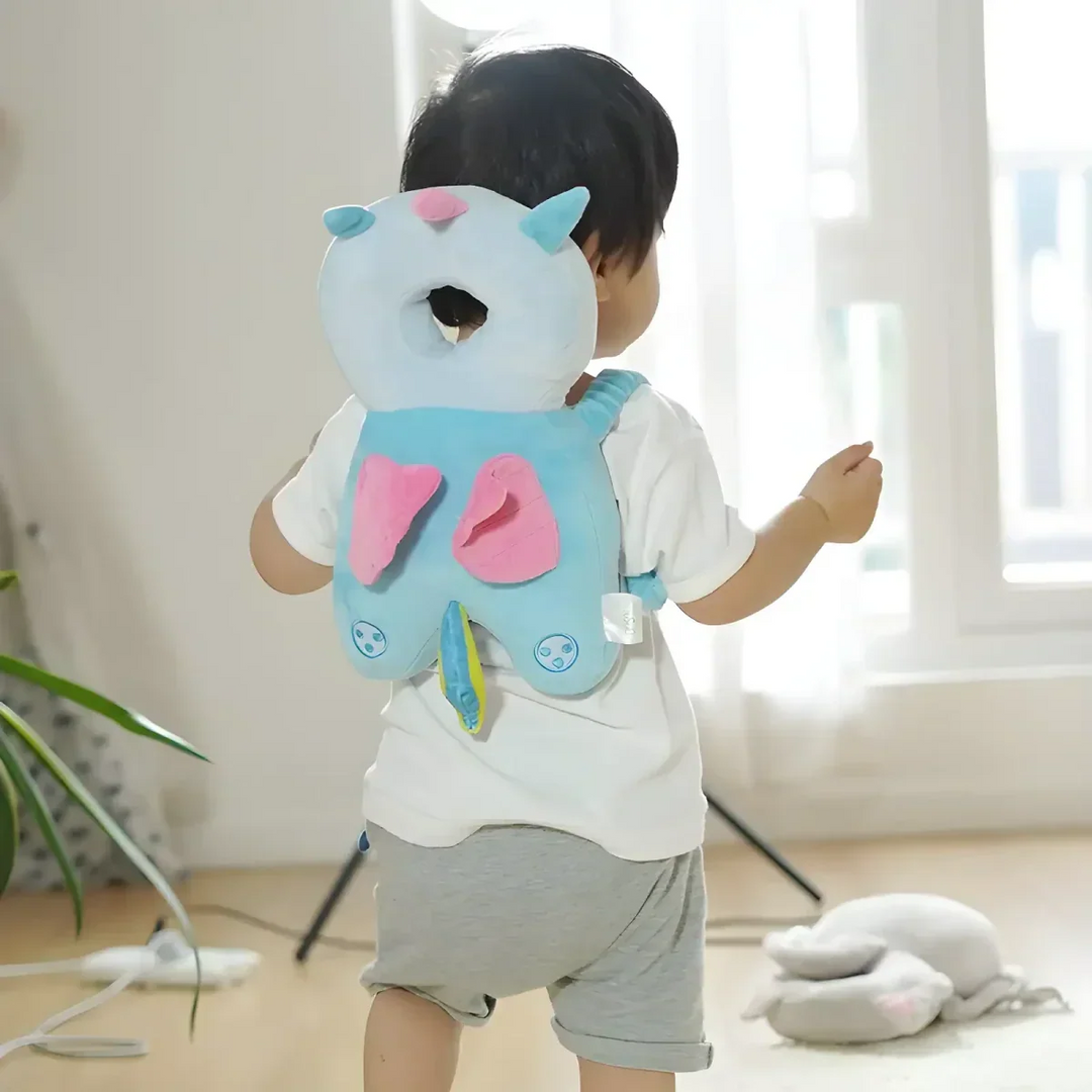 Head protector for babies, adjustable and soft, essential infant gear for safe crawling and walking adventures.