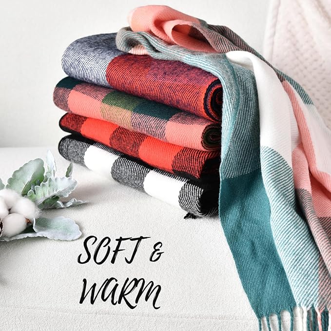 Women's warm winter wrap, soft cashmere blend scarf providing excellent warmth & style.