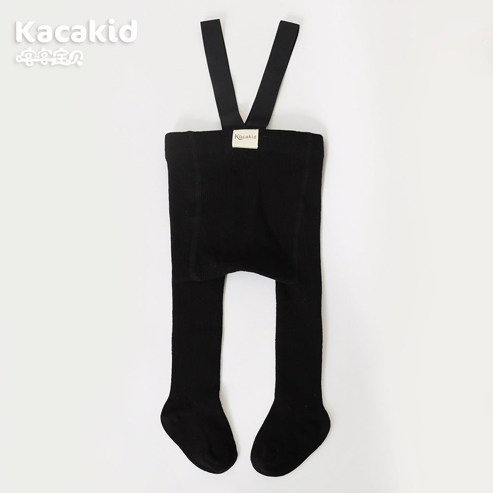 Baby boy's comfy high-waist knitted pants. Soft cotton toddler bottoms, perfect for play.