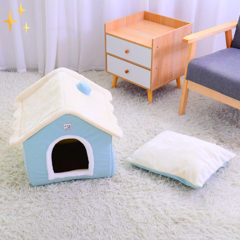Cozy pet bed house, an animal shelter & pet furniture for cats, small dogs, and furry friends.
