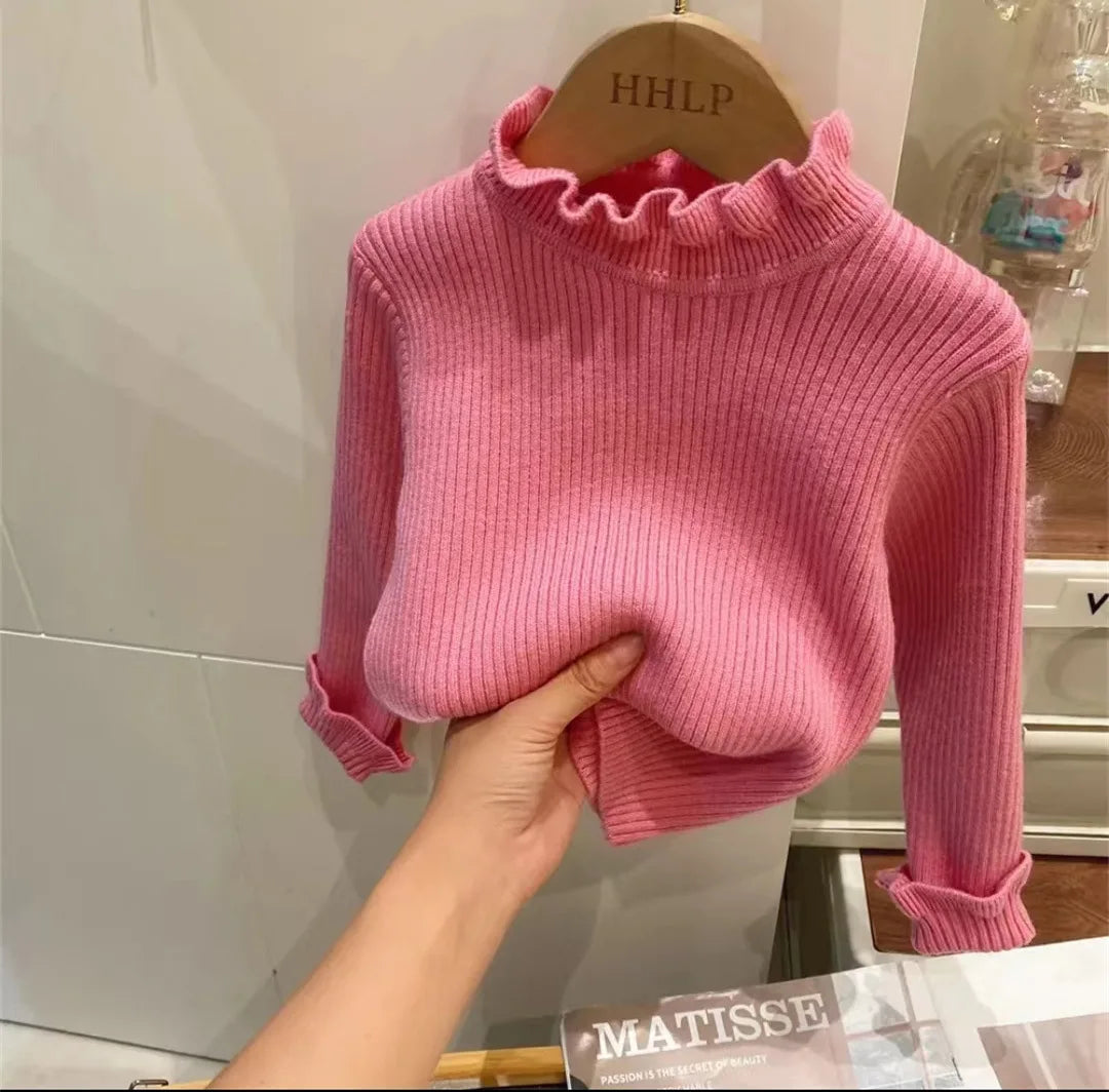 Durable cotton long-sleeve toddler sweater, comfortable kids' everyday wear. Cozy unisex children's autumn outfit, perfect for play.