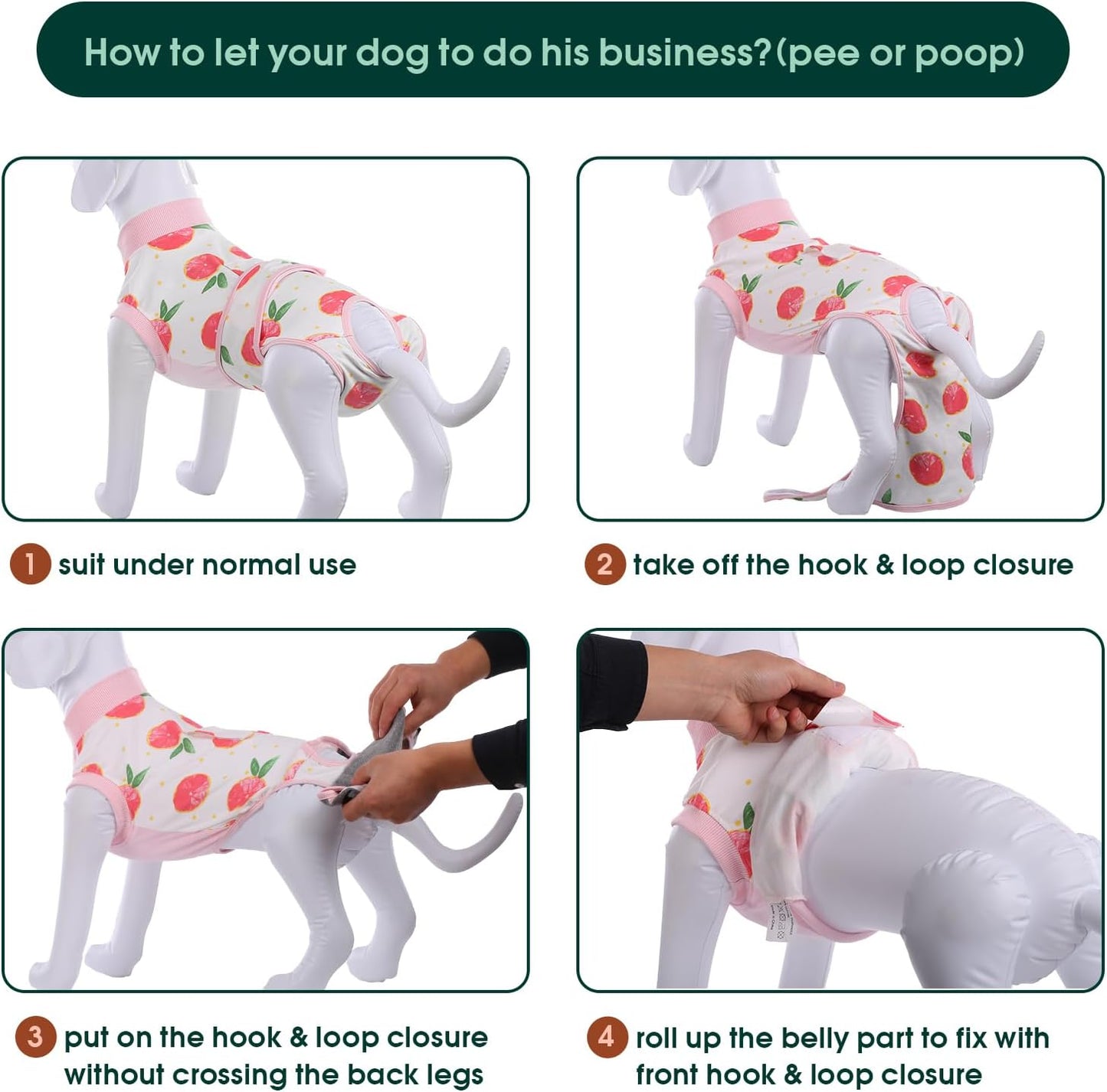 Dog & cat recovery suit for post-surgery protection, prevents licking and scratching.