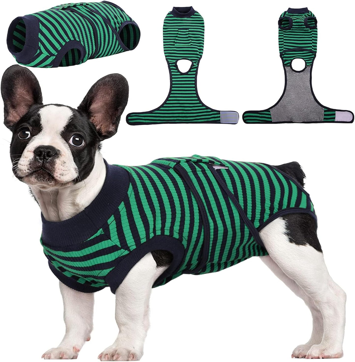 Pet surgical vest for effective wound protection in dogs & cats during recovery. Animal health aid.