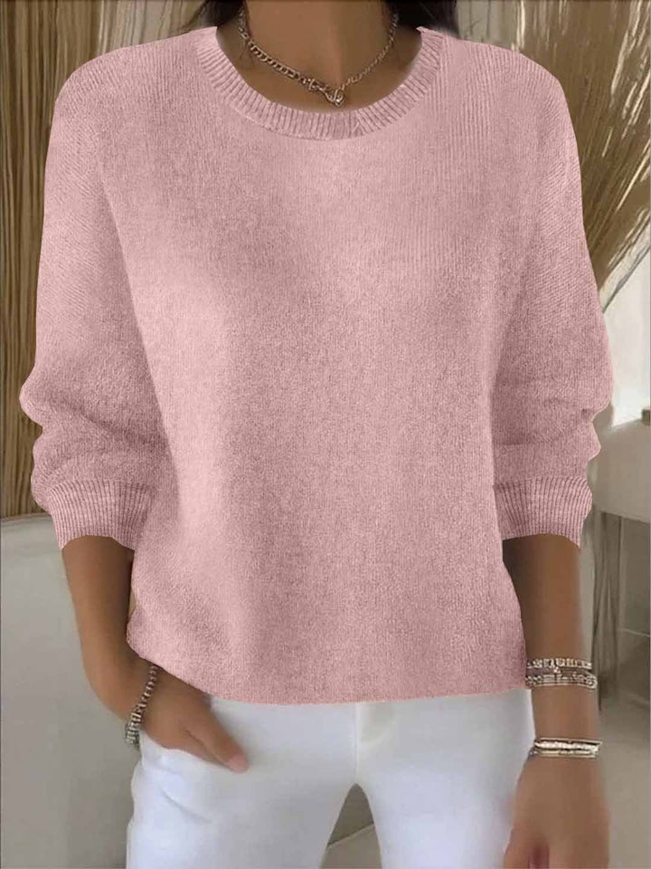 Cozy relaxed fit women's sweater, perfect for fall & winter layering.