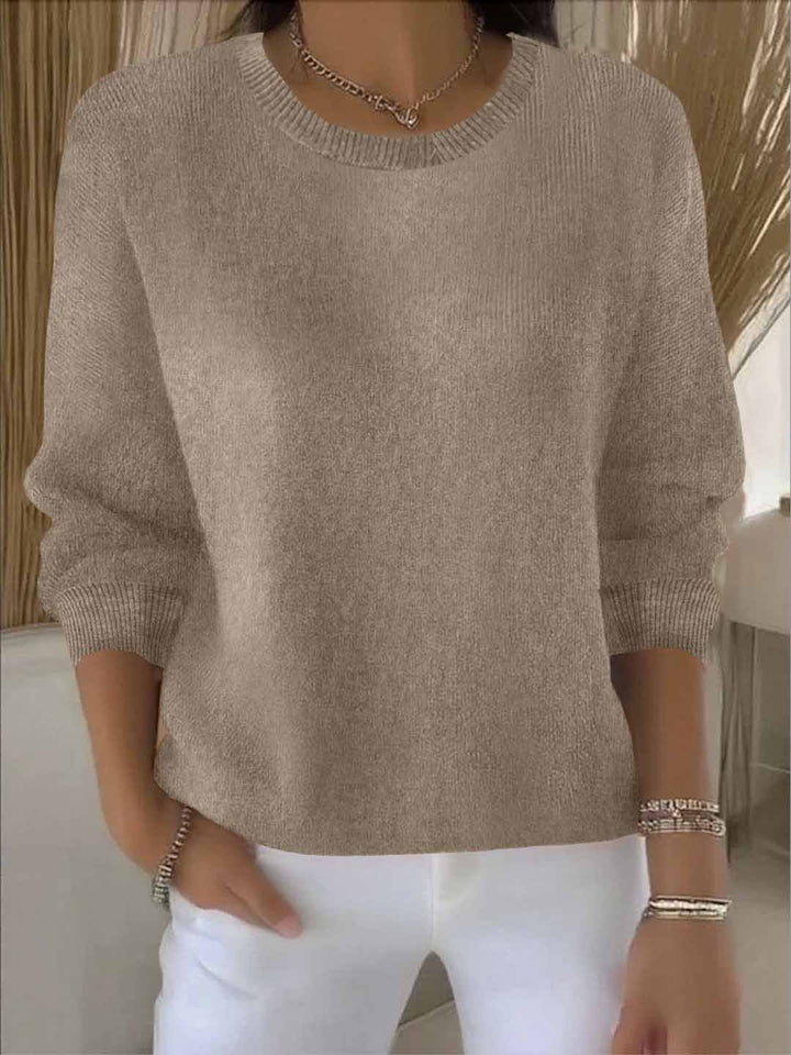 Casual chic women's sweater, great for everyday layering in fall.