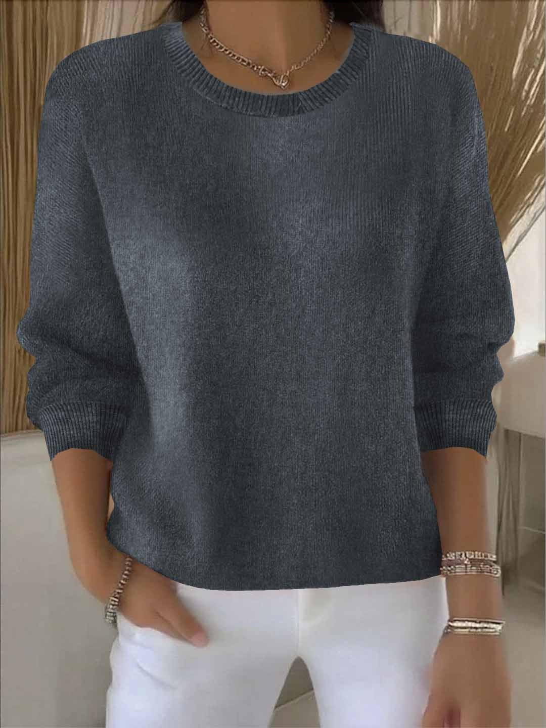 Cozy soft women's knit sweater, relaxed fit for ultimate comfort.