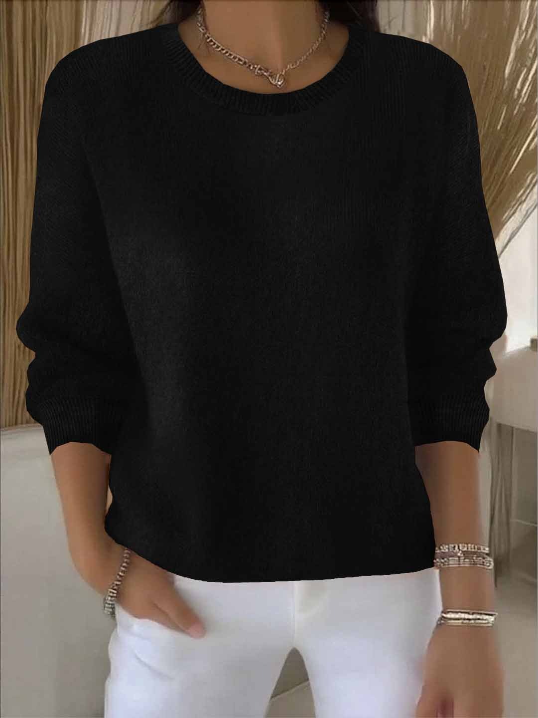Versatile women's sweater, soft knit with a flowy casual chic look.