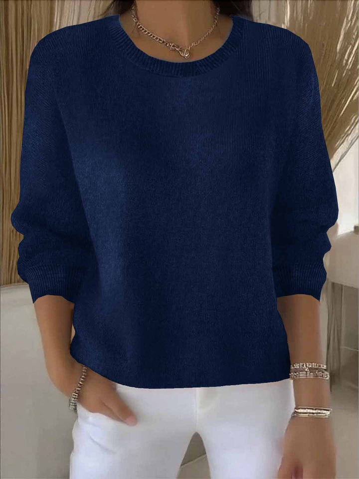 Everyday casual women's sweater, soft flowy fit, versatile knit.