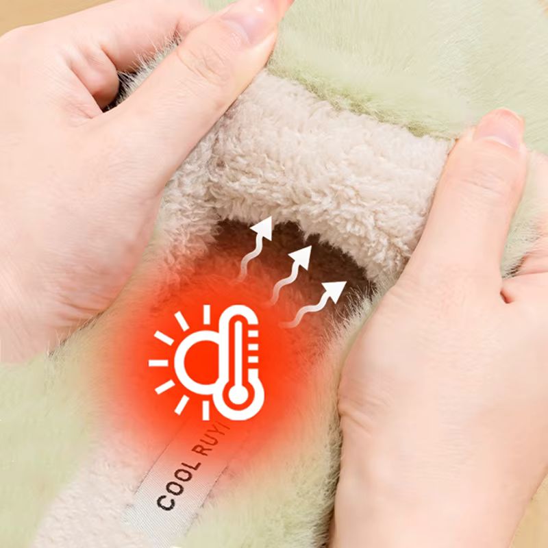 Assortment of colorful plush women's slippers, soft, warm, and cozy indoor house shoes for ultimate comfort.