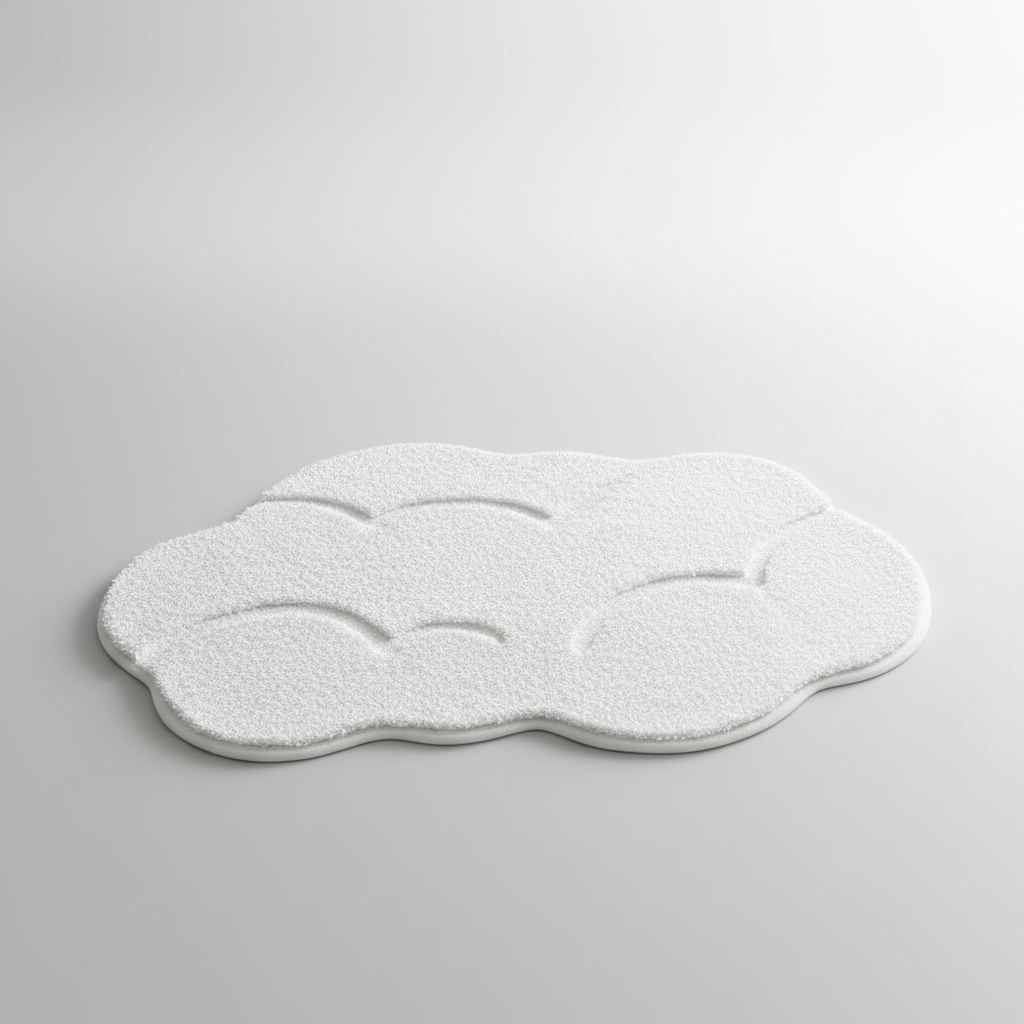 Versatile plush floor mat brings soft comfort to bedroom or hallway. Absorbent & non-slip for safe, cozy steps.