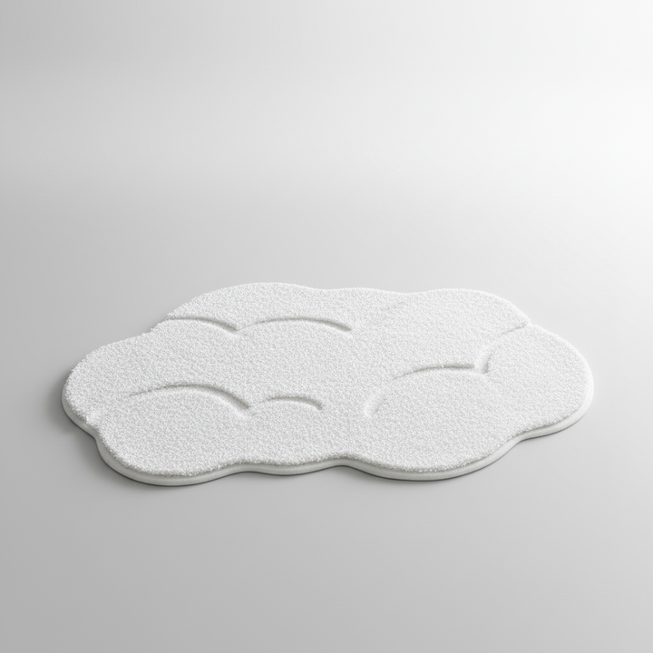 Versatile plush floor mat brings soft comfort to bedroom or hallway. Absorbent & non-slip for safe, cozy steps.