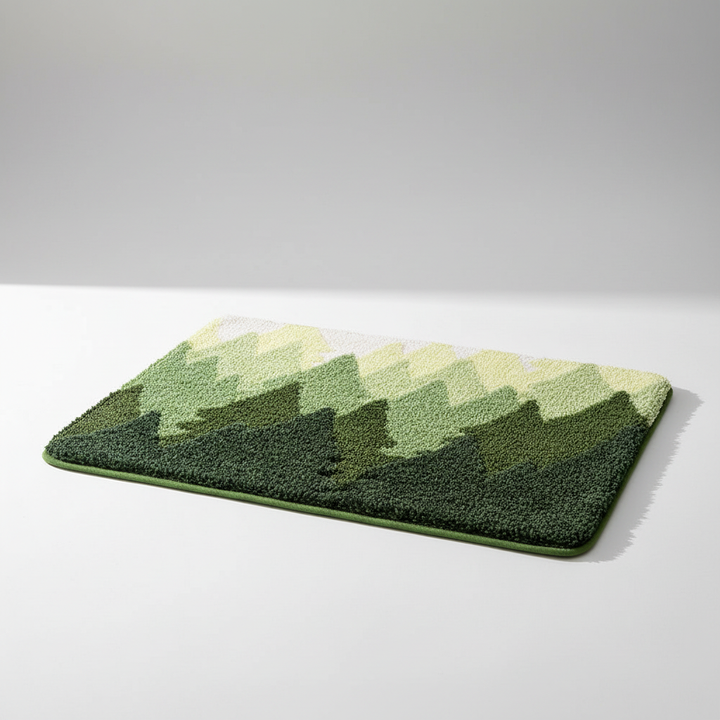 FjordFluff soft plush floor mat. A luxurious, absorbent & non-slip mat designed for ultimate bathroom comfort & style.