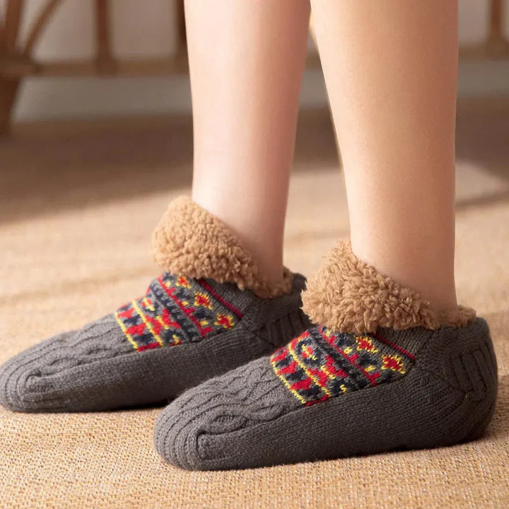 Fluffy, warm unisex winter socks designed for superior indoor comfort and cozy feet on cold days.