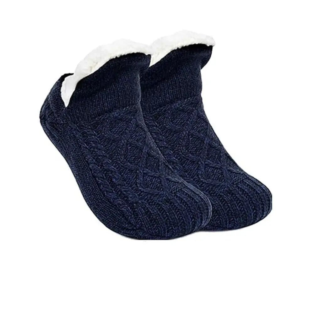 Velvety soft unisex lounge socks, delivering ultimate warmth and cozy comfort for relaxation at home.