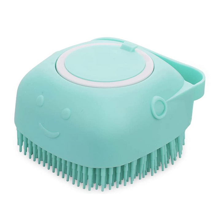 Soft Silicone Pet Grooming Bath Brush for Dogs & Cats, ideal for gentle bathing & massage. Easy to hold.