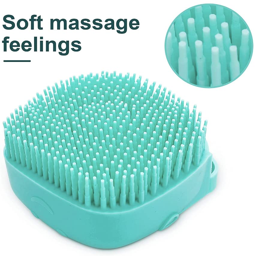 Comfortable soft silicone bath brush for pets, making dog & cat grooming a pleasant, stress-free experience.