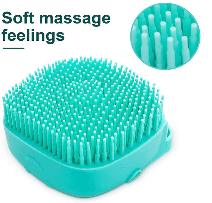 Comfortable soft silicone bath brush for pets, making dog & cat grooming a pleasant, stress-free experience.
