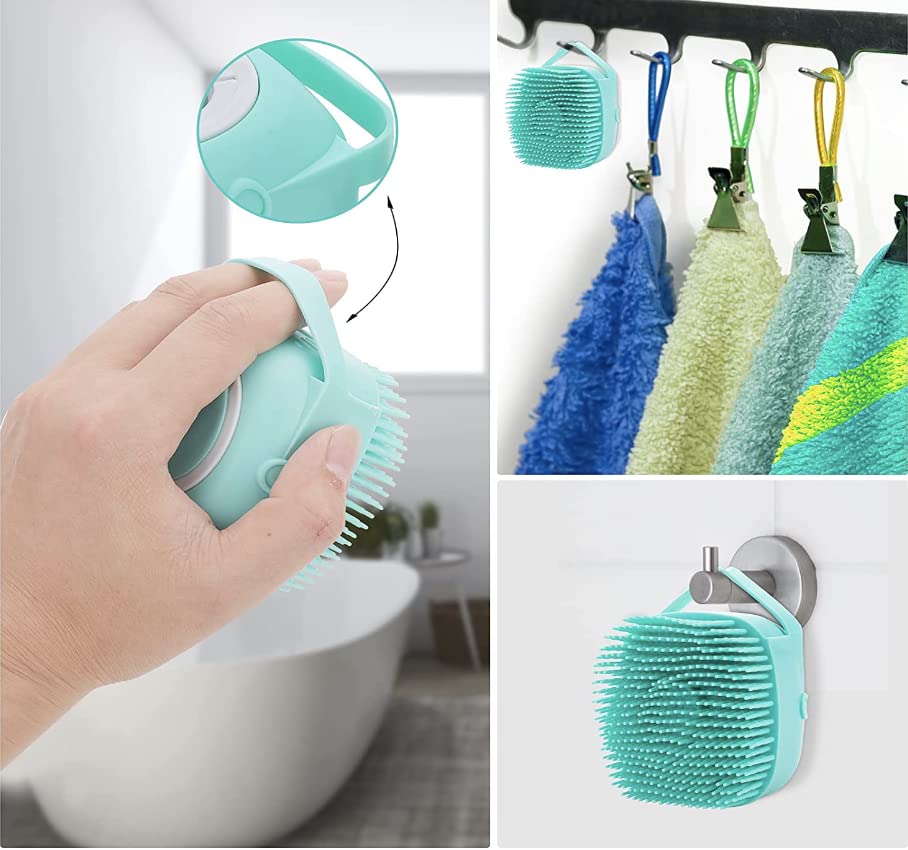 Versatile soft silicone pet brush for bathing & grooming dogs & cats, a must-have animal care accessory.