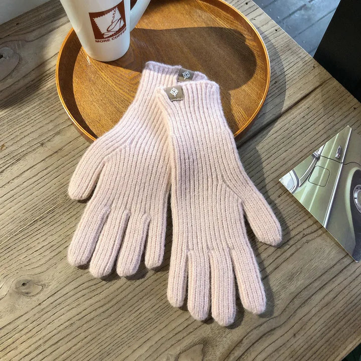 Stylish women's winter gloves, soft, warm, and touchscreen compatible. Essential cold weather accessory.
