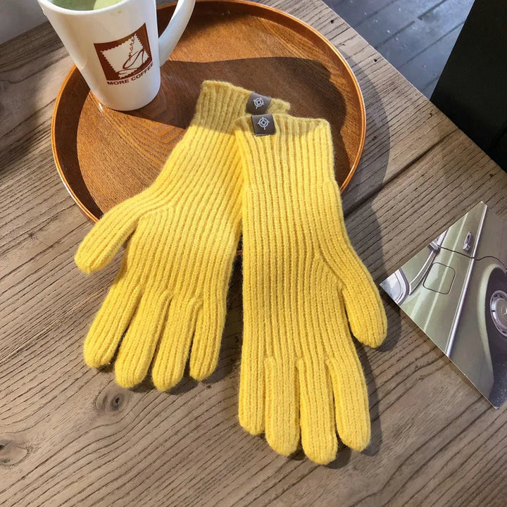 Comfortable women's soft-touch winter gloves, warm and stylish. Ideal for touchscreen use in cold weather.
