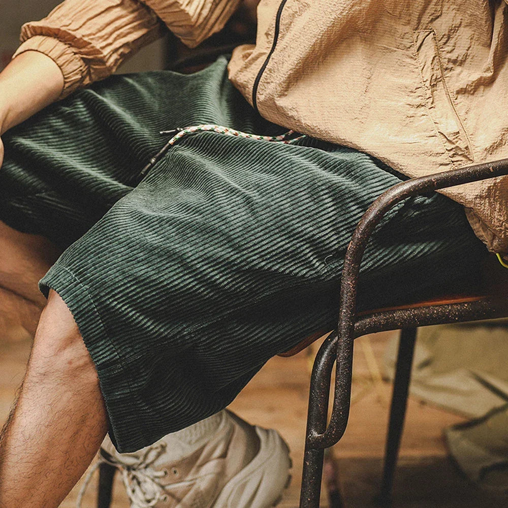 Lightweight men's summer shorts, soft washed fabric provides breathable casual style.