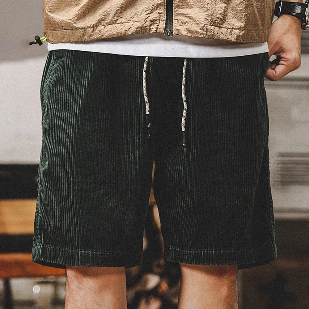 Soft texture men's fashion shorts, washed fabric for a smooth feel & everyday relaxed style.