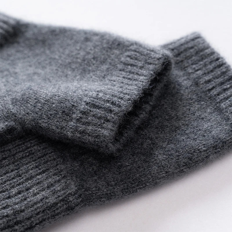 Super cozy women's wool knit fingerless gloves, offering ultimate comfort and warmth for cold days.