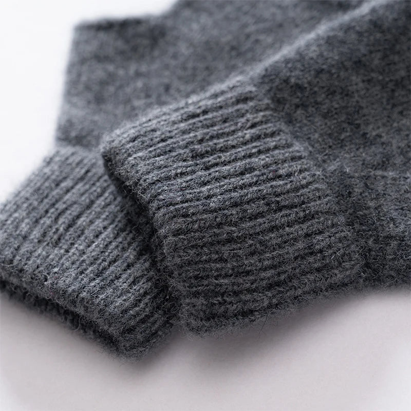 Practical women's soft wool fingerless knit gloves, excellent for warmth while maintaining dexterity.